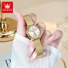 OLEVS Women's Watches Simple Fashion Original Watch Stainless Steel Mesh Strap Waterproof Luminous Watches For Women