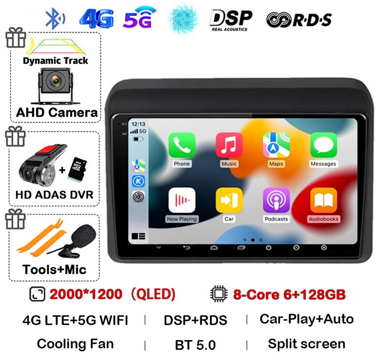 Android 14 Carplay Auto Stereo For Suzuki ERTIGA 2018 2019 2020 Car Radio Multimedia Video Player Car GPS 2 Din DVD 360 Camera