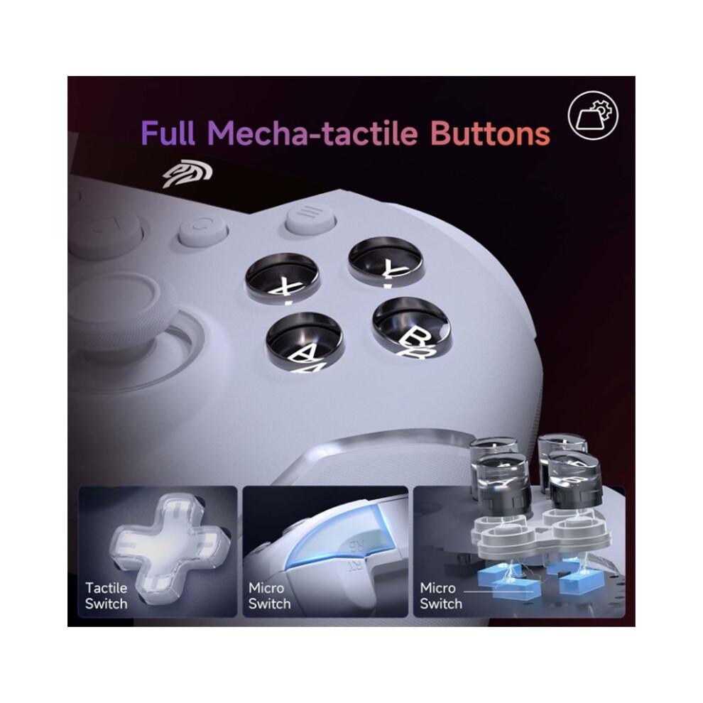 Controller Wireless PC EasySMX X20 con Stick Hall Effect Rimovibili, Blocco Trigger a 2 Fasi, Pulsanti Meccanici, 1000Hz, per Switch/PC/Android/Steam