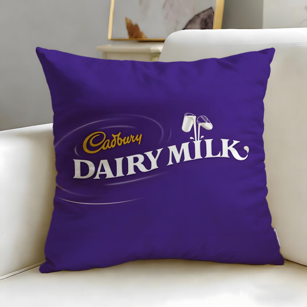 classic snack brand Cadbury Cushion Cover Soft  EasyWash Pillow Case  Versatile for Couch Bed Travel and Office