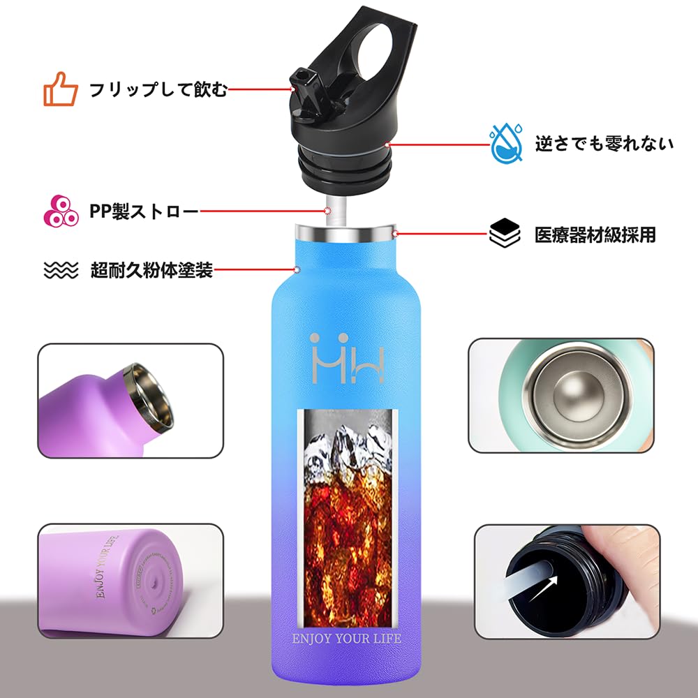 Neofis 500ml Stainless Steel Water Insulated with Vacuum Wide Double Cloth Bag with Perfect for the Outdoor and Mountaineering Bottle, Insulation,