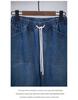 Autumn 2025 Women's High-Waisted Wide-Leg Jeans - Versatile, Casual, Drawstring, Floor-Length Style