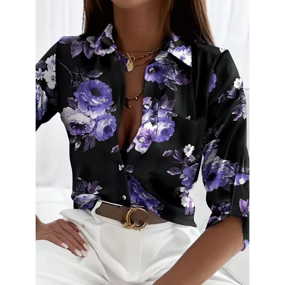 Fashion printing ladies shirts Women's Blouses Spring Autumn Long Sleeve Shirts Tops Blusas Mujer