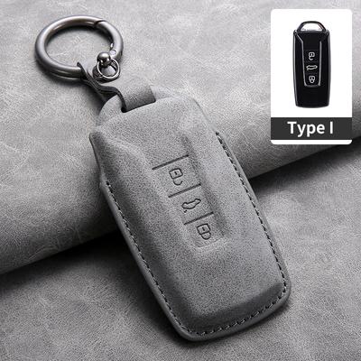 Housse de clé de voiture pour VW Volkswagen Touareg 2019 2020 2021 2022 2023 Cuir Housse Étui de Clé de Voiture