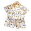 Cartoon Dinosaur Kids Summer Short Sleeve Set With Breathable Cotton For Toddler Boys And Girls