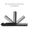 Multifuncional Pocket Folding Combs Plastic Wide Tooth Oil Head Comb Beard Combing Barber Hair Clipper Comb Salon Styling Tools