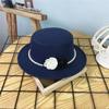 10CM Wide Brim Flat Top Felt Hat French Hepburn Style Panama Trilby Cap New Jazz Hats  Gift
