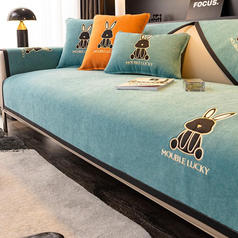 

Подушка для дивана из синели, универсальная для всех сезонов, нескользящая, простая скандинавская подушка, чехол для дивана в гостиной, полотенце 70*70cm