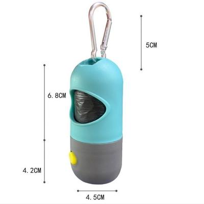Metal Carabiner Dog Poop Bag Dispenser Portable Eco-Friendly Pet Waste Bag Holder Including Garbage Bags Multiple Colors