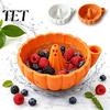 Cherry Tomato Cleaning Tool Self Spinning Berry Washing Bowl, Halloween Ghost/Pumpkin Swirl 3D Quick Drainage Vegetable Colander Printed Fruit Rinser