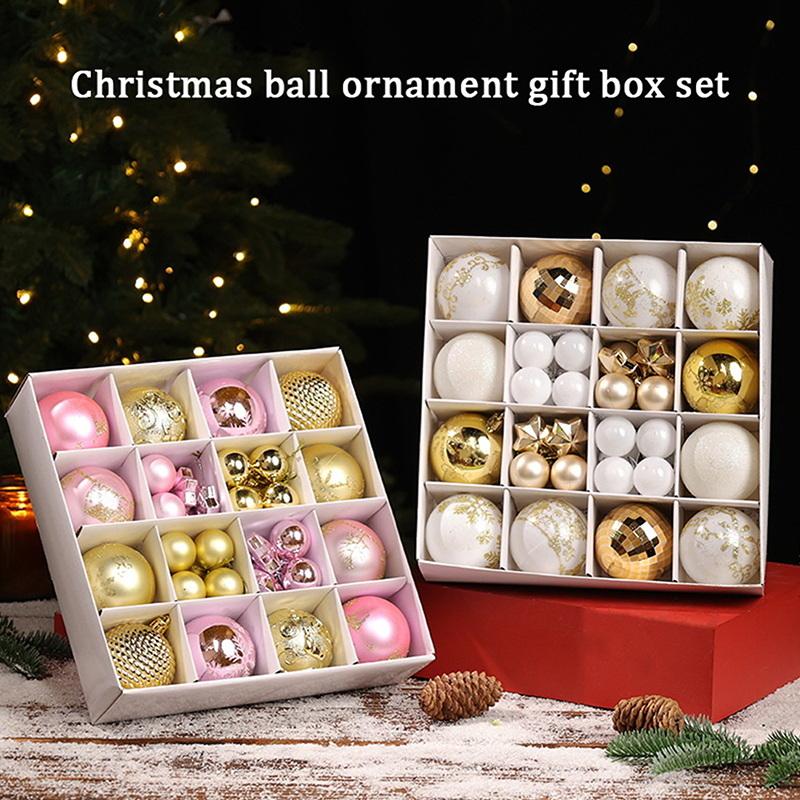 44 Stück 6 cm Weihnachtsbaumkugel Weihnachtsdekoration Xmas Baum Anhänger Ornamente Heimdekoration Navidad Party Neujahr 2027 Partyzubehör