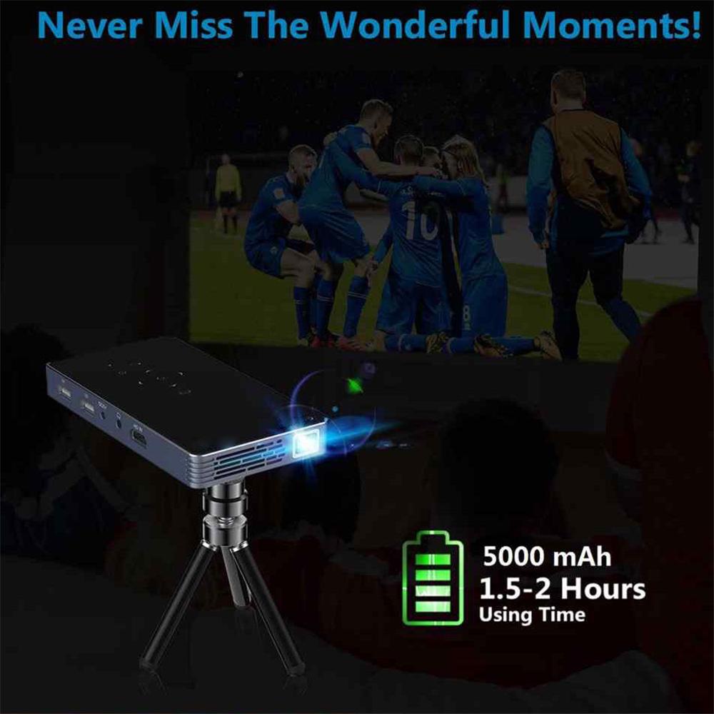 Mini DLP Projector Smart Pocket Video Projectors For Home Theater 1+8G Portable