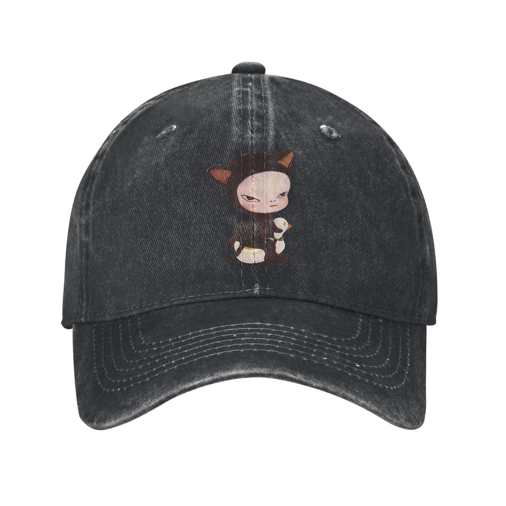 Yoshitomo Nara Sun Baseball Cap Fashion UnisexTeens Washed Trucker Hat High Quality Custom Logo Outdoor Gym Baseball Caps Gift