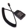 EN-EL14 Dummy Battery USB-C Coupler Adapter for W/ USB C-type Spring Power Cable
