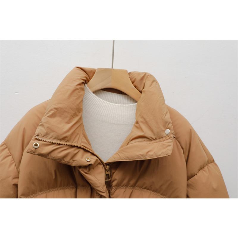 Cappotto da donna in piumino d'anatra 90% collo autunnale e invernale tinta unita semplice giacca in piumino d'anatra