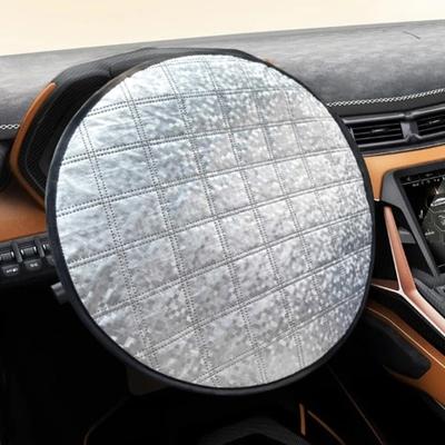 Steering Wheel Sun Shade Steering Wheel Sun Block Folding Protector Sun Shield Sunscreen Sunblocker for Car Truck Summer