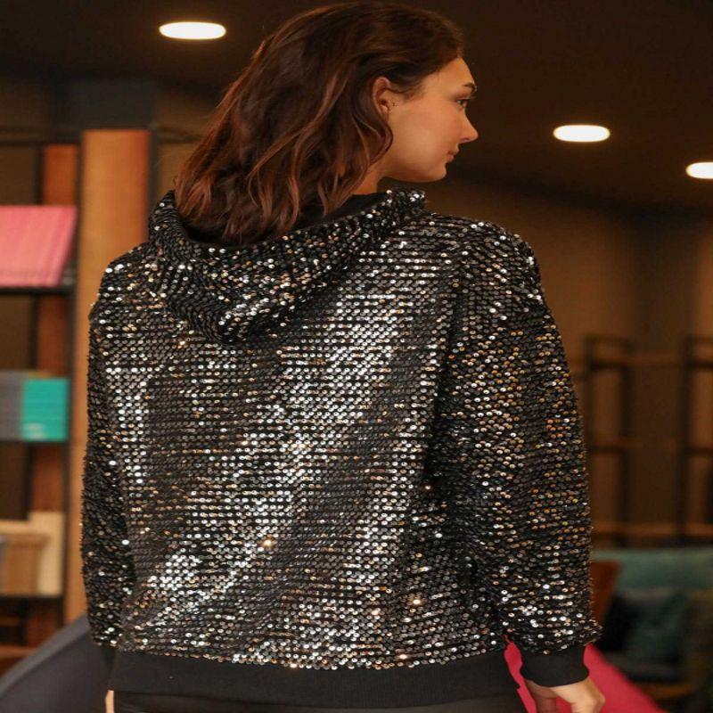 Buy Sweater Women With Sequin Hoodie at 