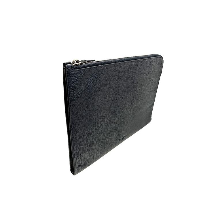 New COACH Leather Clutch Briefcase Tubas Men's Black C3143-QBBK
