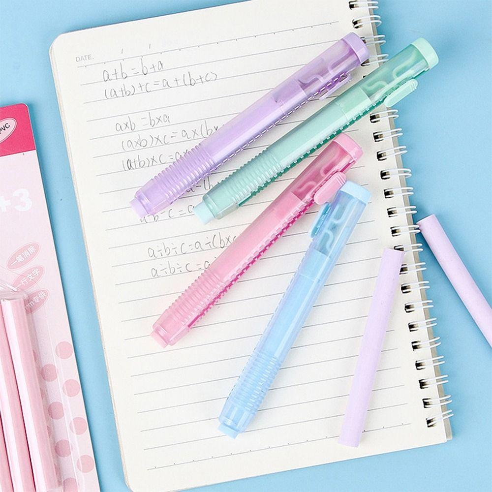 with Replaceable Core Pencil Rubber Retractable Retractable Eraser Push-out Eraser  Kids Gift