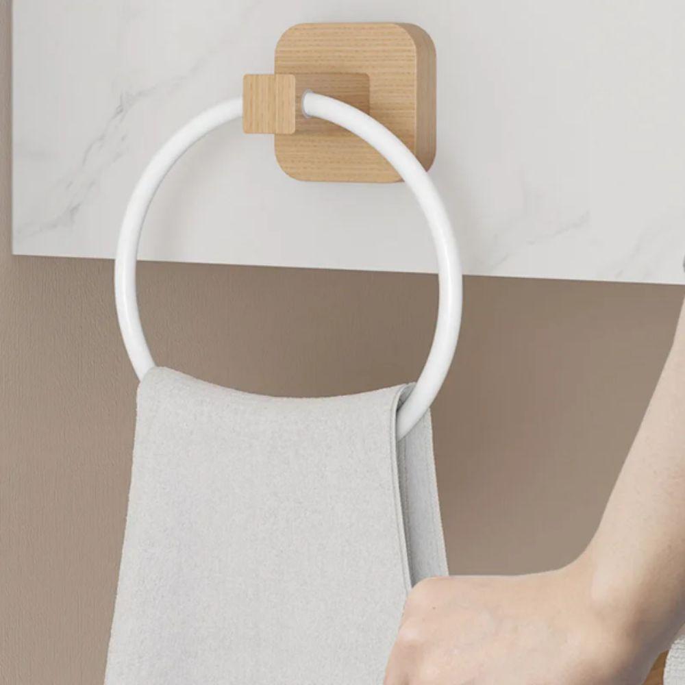 Aluminium Material Portable Towel Racks Round Design Wall Mounted Towel Holder  Household Use