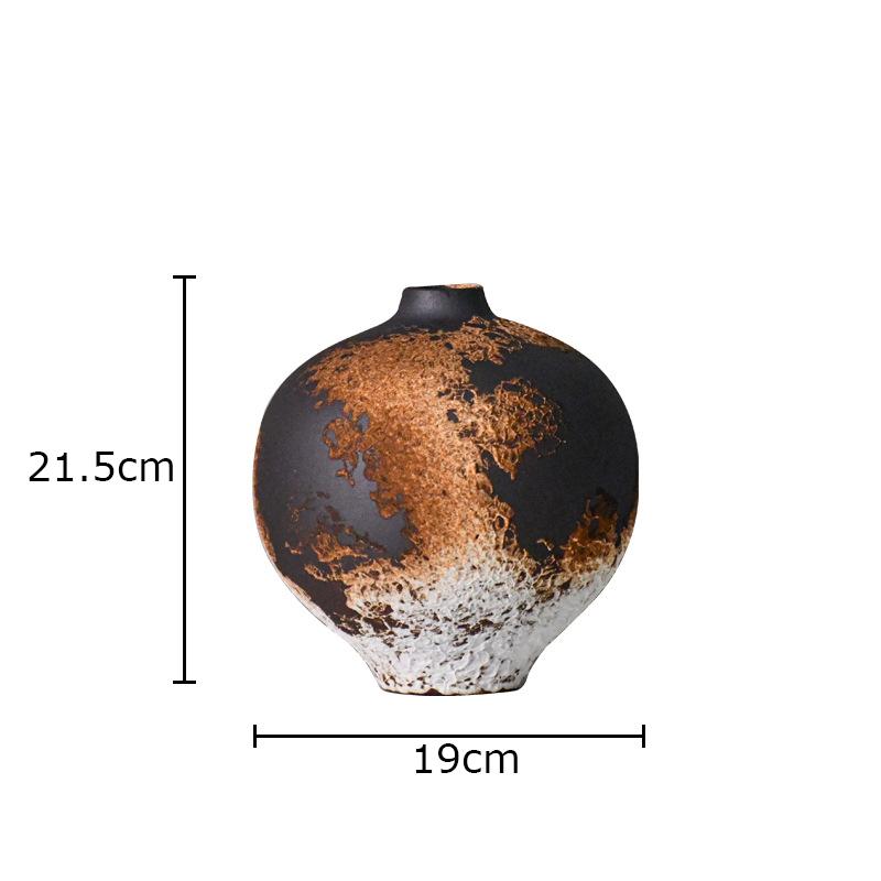 

Retro Coarse Ceramic Vase Plant Pots Table Decoration Artificial Flower Decorative Flowers Arrangement Room Aesthetic Decor