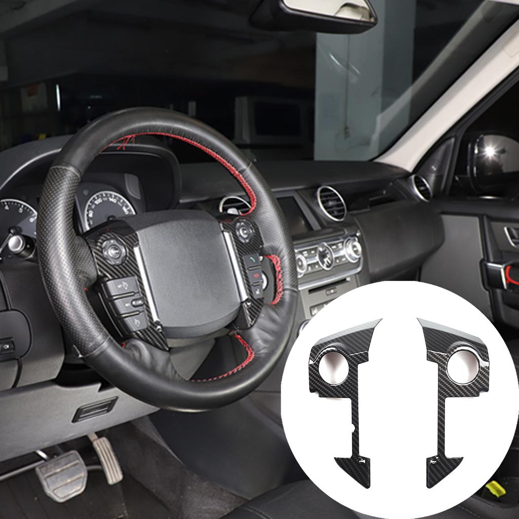 ABS Carbon Fiber Steering Wheel Button Cover Trim For Range Rover Sport 10-2013