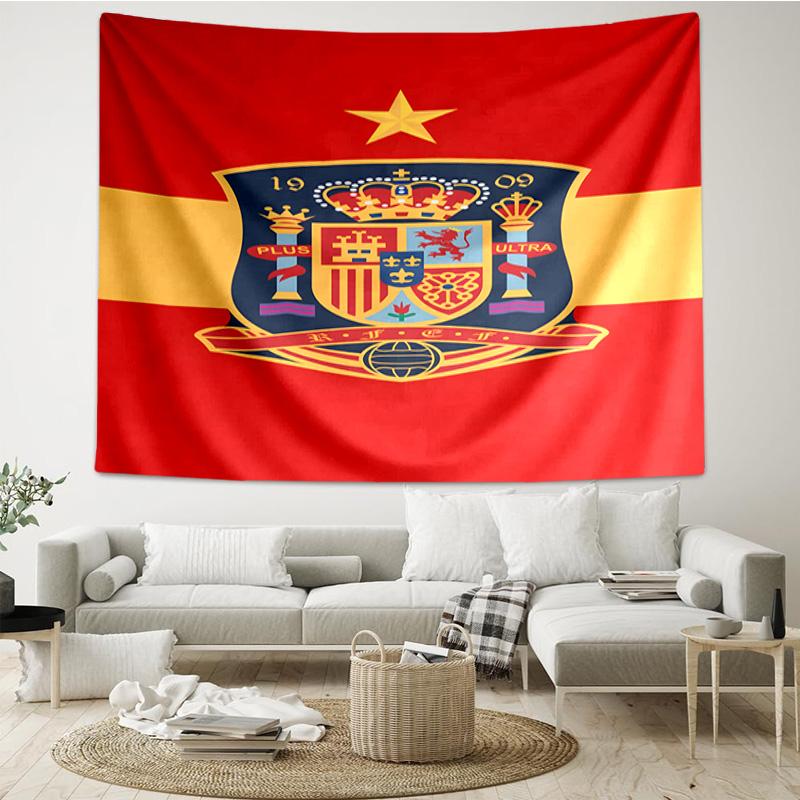 Spain Football Crest Tapestry Hanging for Bedroom,Livingroom, Playroom,Decor Art Room Wall Tapestry Holiday and Birthday Gifts