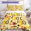 3pcs Excavator Bedding Set Duvet Cover Closure Includes 1 Duvet Cover & 2 Pillowcases, Soft and Comfortable for All Seasons.