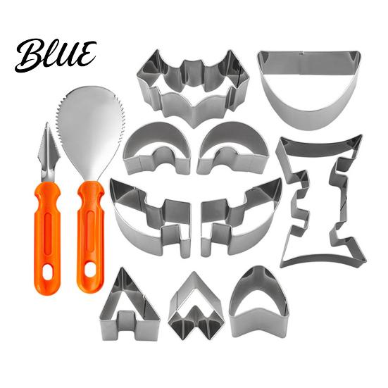 Schwarze Katze Ausstecher Halloween Kürbisschnitzset Edelstahl Set DIY Hexe Jack O Lantern Werkzeug zum Dekorieren Backen Geschenk Glatt