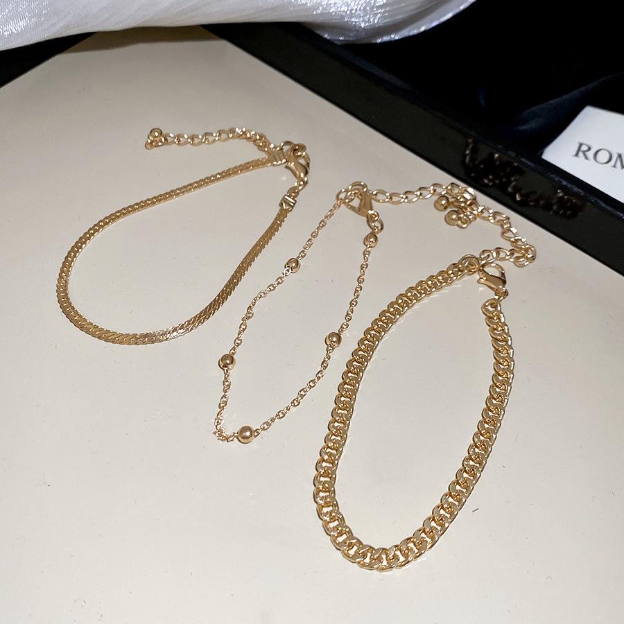 

European and American Metal Inlaid Diamond Chain Bracelet - Trendy, Luxury, Versatile Bangle