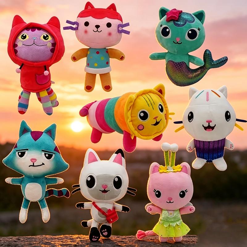 ## in Gabby Dollhouse Plush Toy Mercat Cartoon Stuffed Animals Smiling Cat Car Cat Hug Gaby Girl Dolls Kids Birthday Gifts