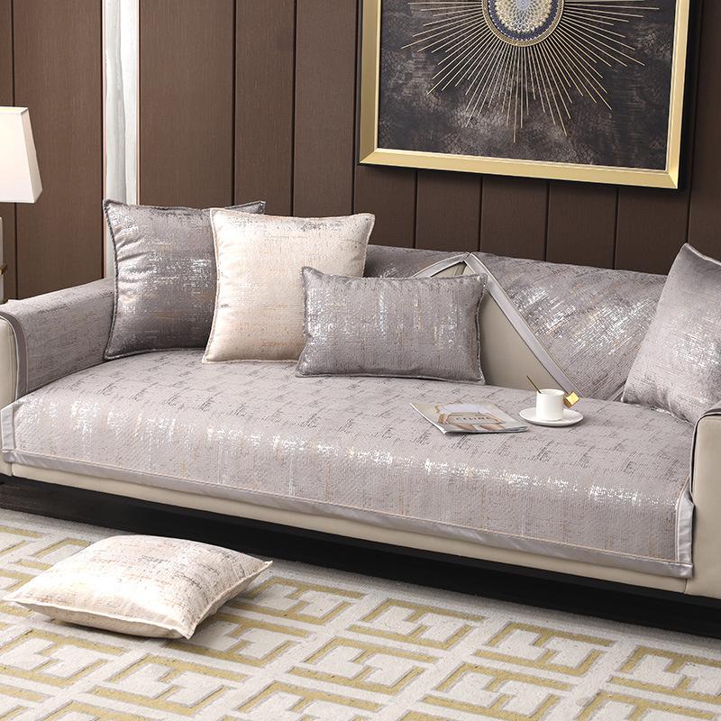 

Подушка для дивана, скандинавский простой светильник, роскошная подушка для сиденья из синели, универсальный нескользящий чехол на четыре сезона, чехлы для гостиной 70*70cm