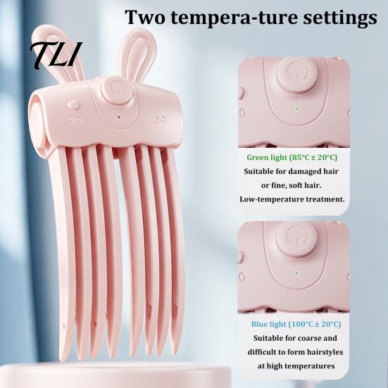 Strumento Wireless per Acconciature, 1/2 Pezzi Clip Riscaldata per Volume, Pettine Sollevacapelli Radici Senza Fili con 2 Impostazioni di Calore Volumizzanti Ricaricabili USB-C, Clip USB per Capelli Fini