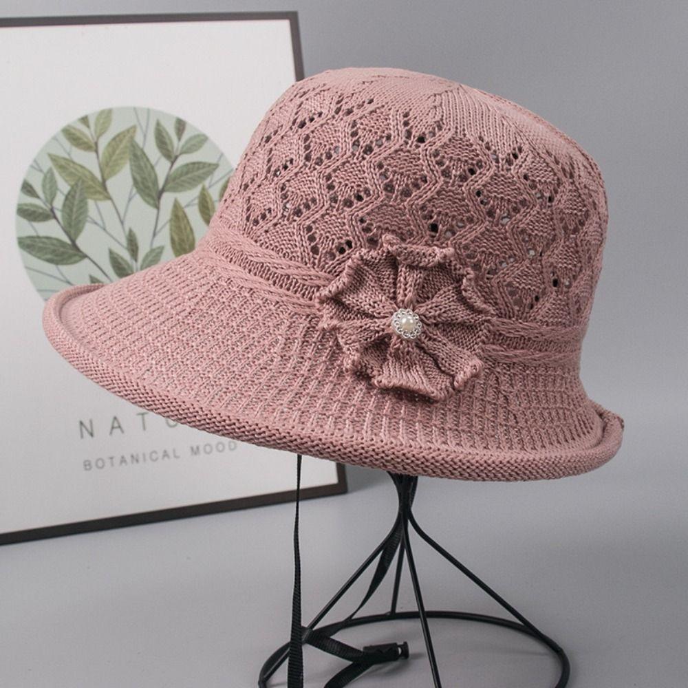 Saliekama Austa Cepure Ziedu Pērle Saules Cepure Jauna Zvejnieka cepure Izejoša