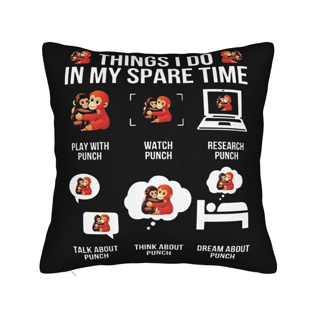 Punch Monkey Pillow Case  Cute Funny Pillow Cover Soft Pillowcases For Sofa Bedroom Home Decor
