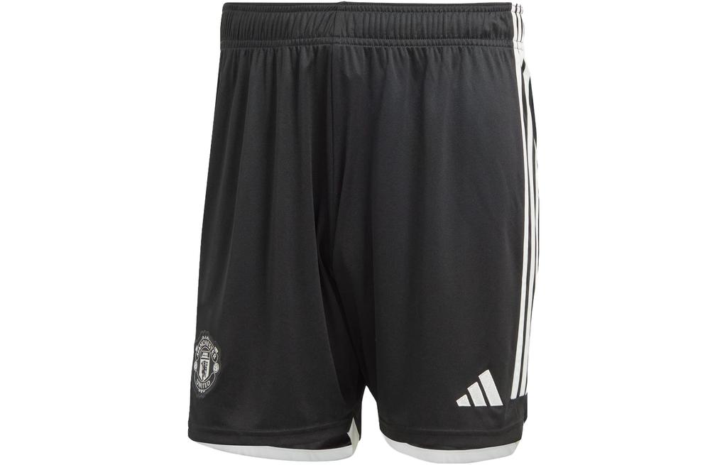 Men's Pants Adidas Manchester United Soccer Bottoms Men's Black Moderate Straight Fit Pants