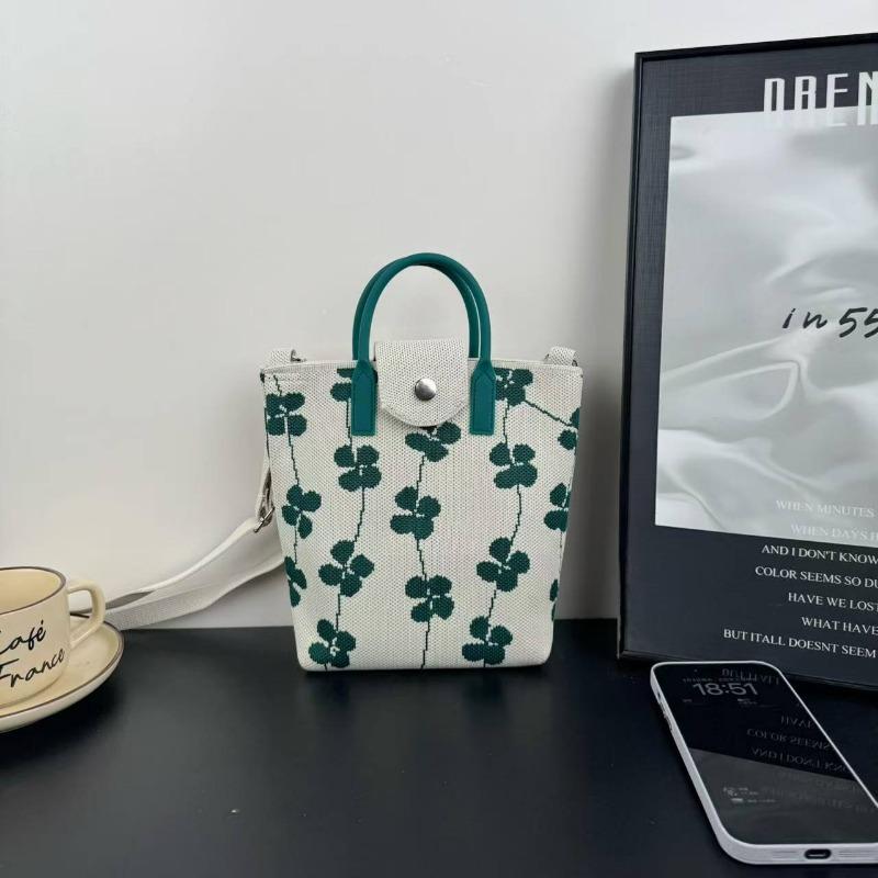 New knitted mobile phone bag, high-end handbag, women's messenger bag, adjustable versatile, convenient and large-capacity bag