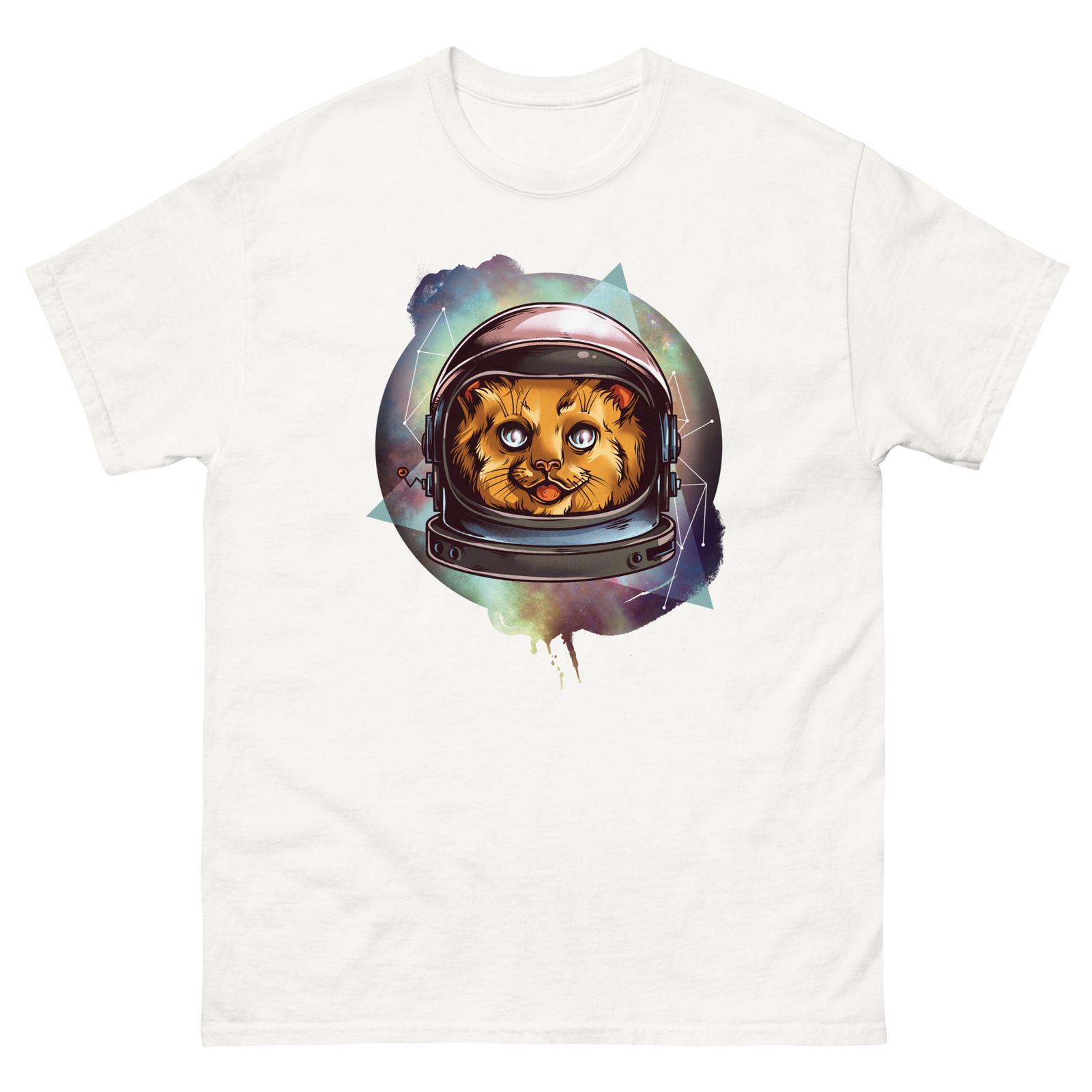 Cosmic Kitty Space Astronaut Cat Unisex T-Shirt Mens Womens Tees Top S