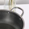 Stainless Steel Honeycomb Non-Stick Double-Handle Wok with Lid, Multi-Functional Home Frying, Stir-Frying, and Stewing Pot
