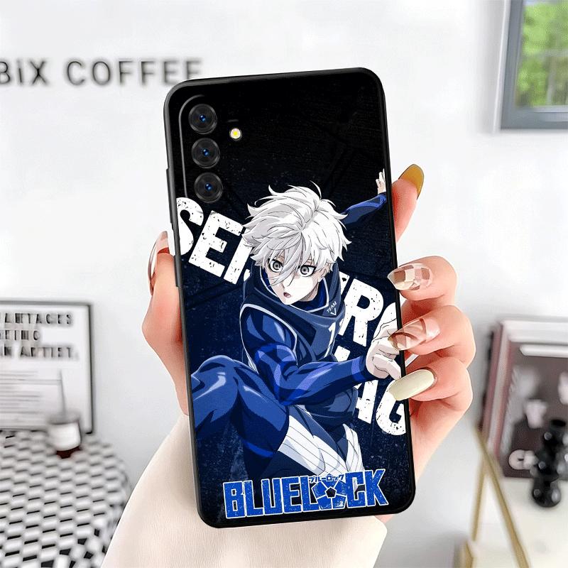 Blue L-Locks Nagi Seishiro Soft Phone Case for Samsung A17 A37 A57 A16 A26 A36 A56 A15 A25 A35 A55 A14 A24 A34 A54 A13 A23 A33 A