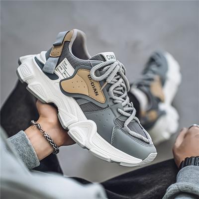 Casual Men's Shoes Solid Colors Men Chunky Sneakers Platform Breathable Male Footwear Autumn Increase Board Youth Tide Shoes New
