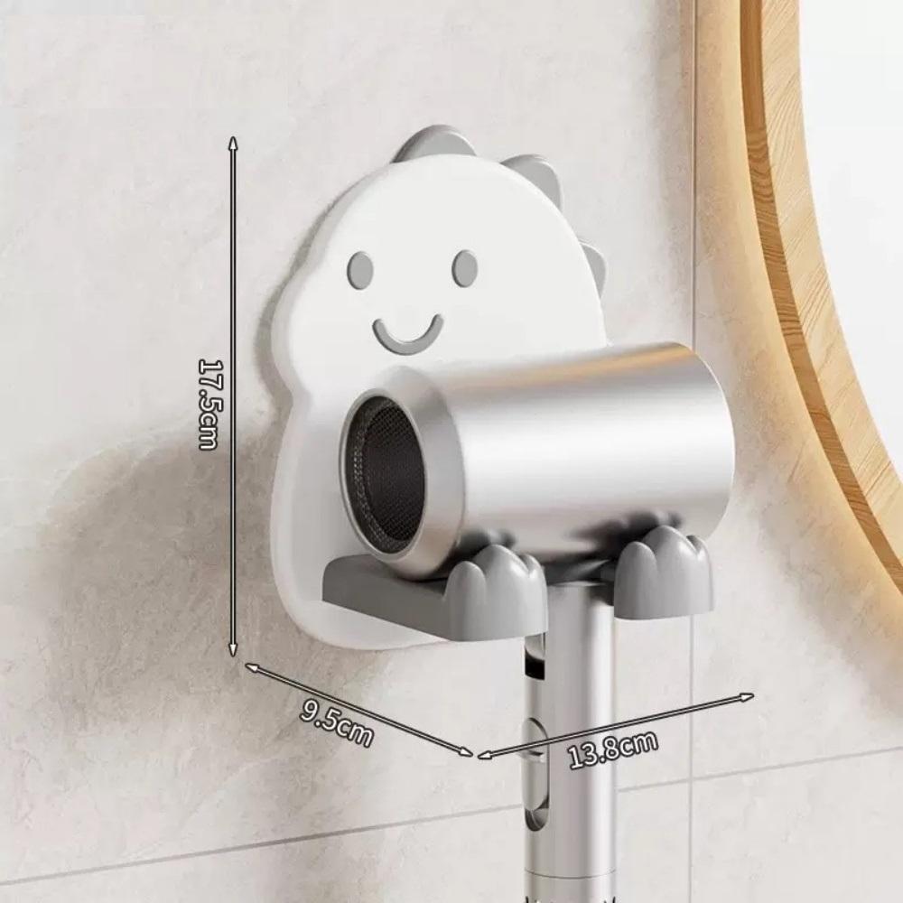 FLE Hair Dryer Holder Wall Mounted, Stainless Steel Self Adhesive Blow Dryer Holder Rack for Dyson Supersonic Hair Dryer,White