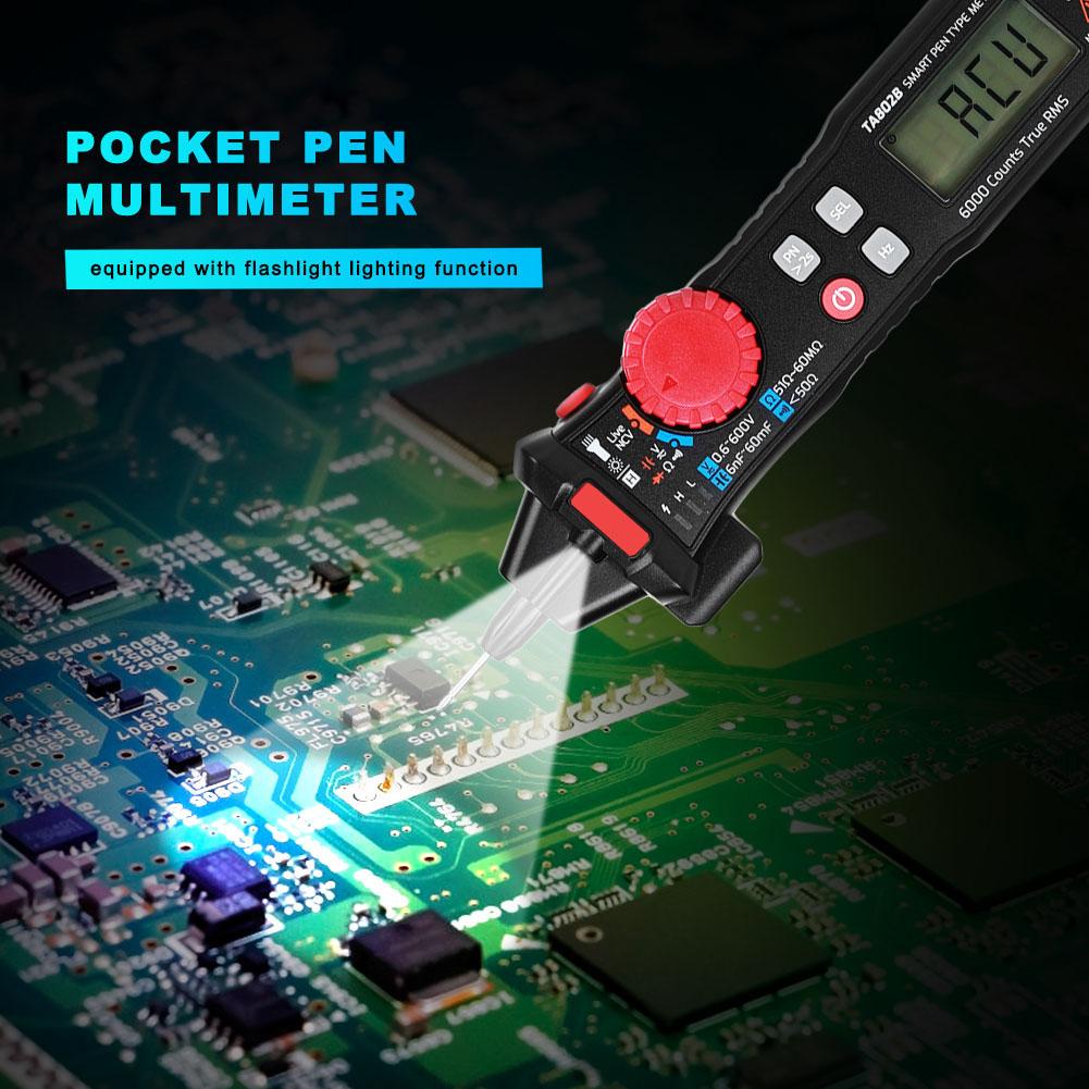 Pocket Pen Multimeter Portable Mini Smart Digital Meter Ammeter TA802B Auto Recognition