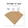 Disposable Wooden Coffee Filtration Paper Cone Shaped For V60 Dripper Coffee Filters Cup Drip Coffee Accessories Barista Tool