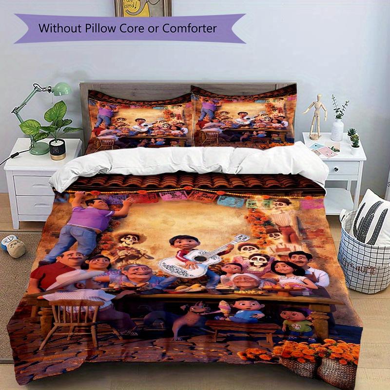 3pcs Disney Coco Printed Bedding Set, Soft and Comfortable Quilt Cover for Bedroom, Guest Room S023