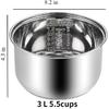 Compatible for Zojirushi NS-TSC10 Multi-Cooker Replacement Inner Po (5.5cups) 304 Stainless Steel Rice Cooker Inner Bowl