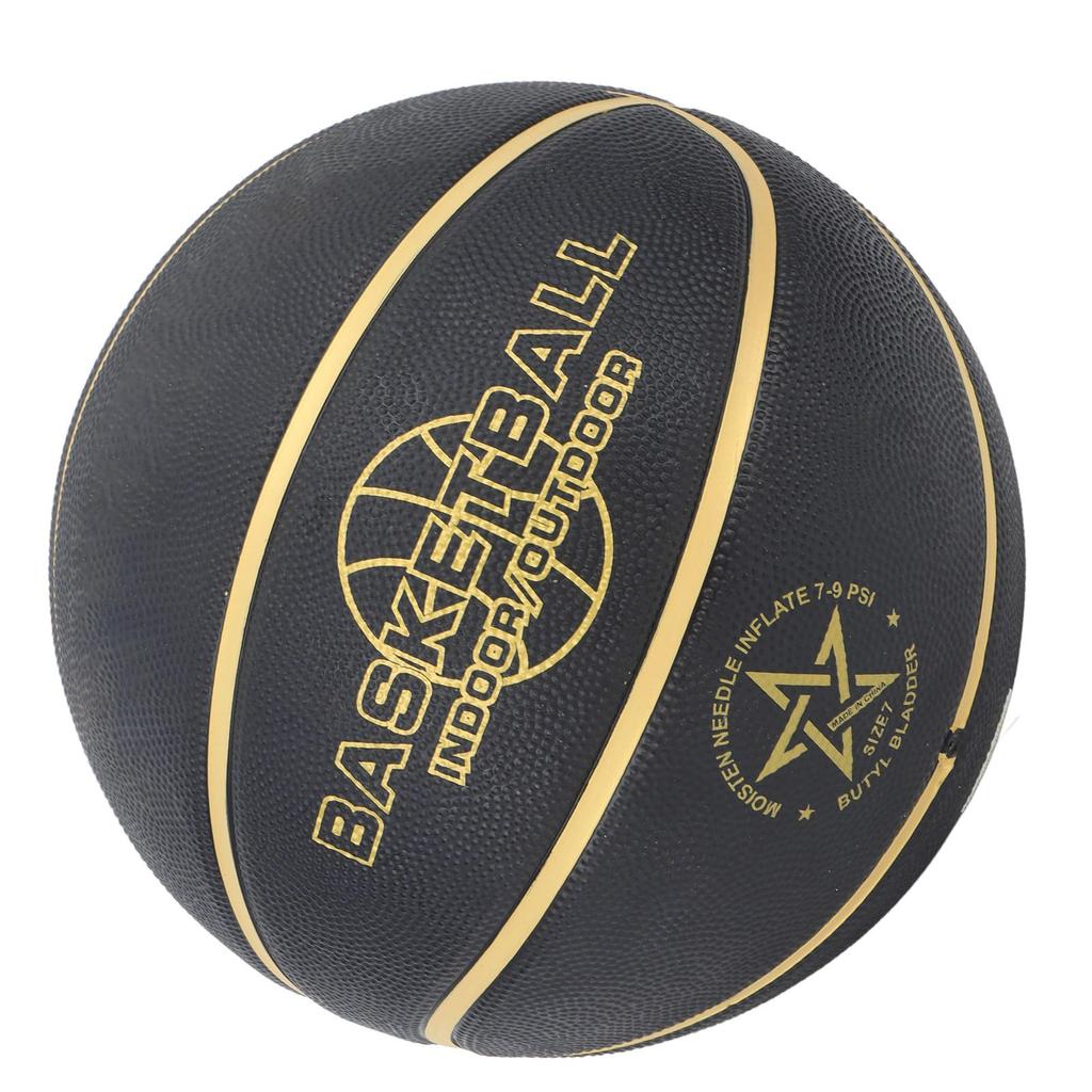Ongwan Basketball, Large Grain, Sweat-Resistant Rubber, Black, Abrasion-Resistant, Teenage Training Basketball (Size 5 (22.6cm/8.9in))
