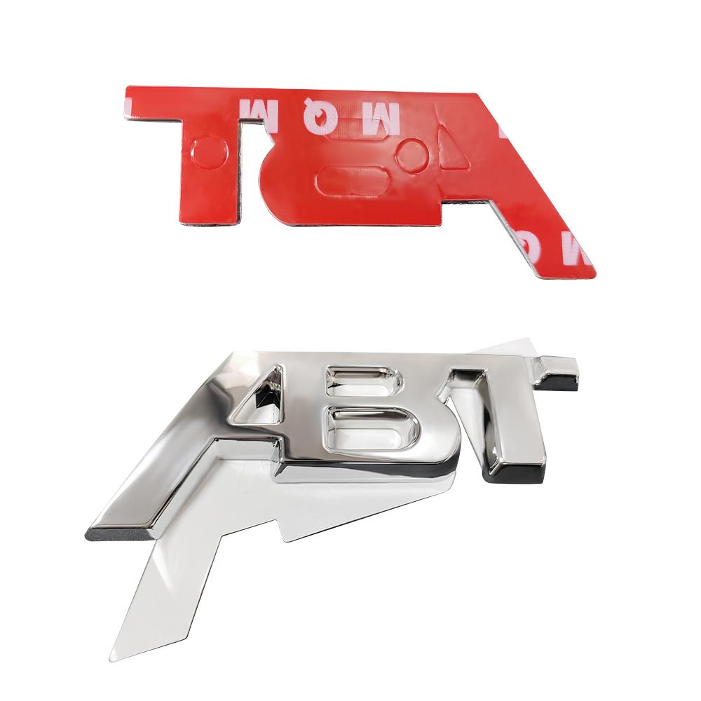 Car Front Grliie Badges 3D Metal ABT Emblem Body Trunk Decor Stickers Accessories For S Sline Quattro S6 S7 S8 A4 TTRS A6L RS