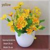 Conjunto de pequenas flores artificiais decorativas em vasos para decoração de casa e sala de estar