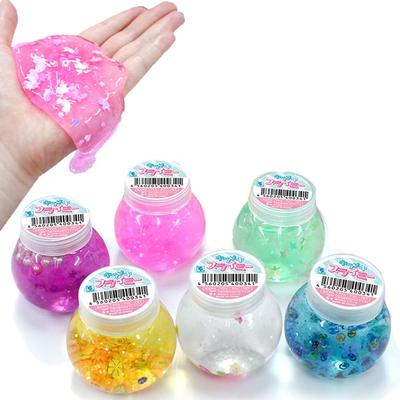 Glitter Slime 6 Colors X 1 Set of 6 Ideal for Birthday Fun and Early Childhood Care Sparkly Clay Slime for Playing with Boys Clay, Container, (Small